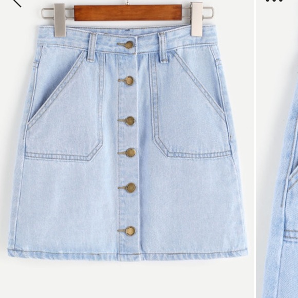 Skirts Button Down Denim Skirt Poshmark
